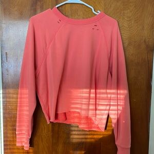 Aerie distressed crop crew